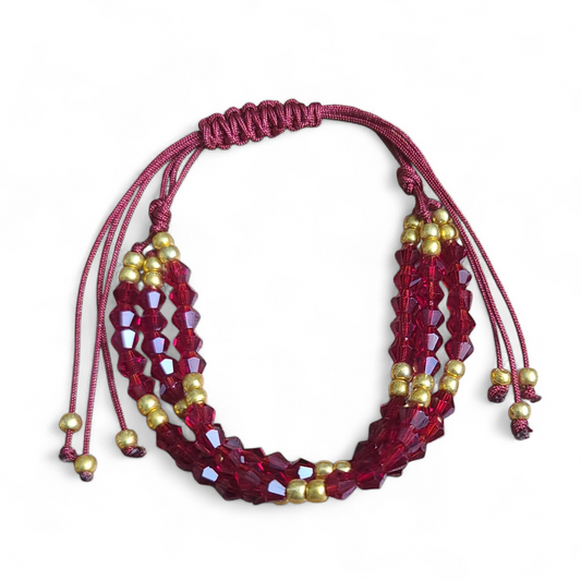 Triple Strand Beaded  Bracelet