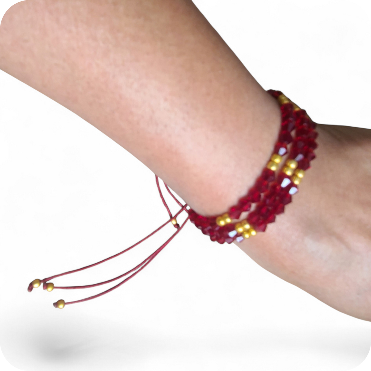 Triple Strand Beaded  Bracelet