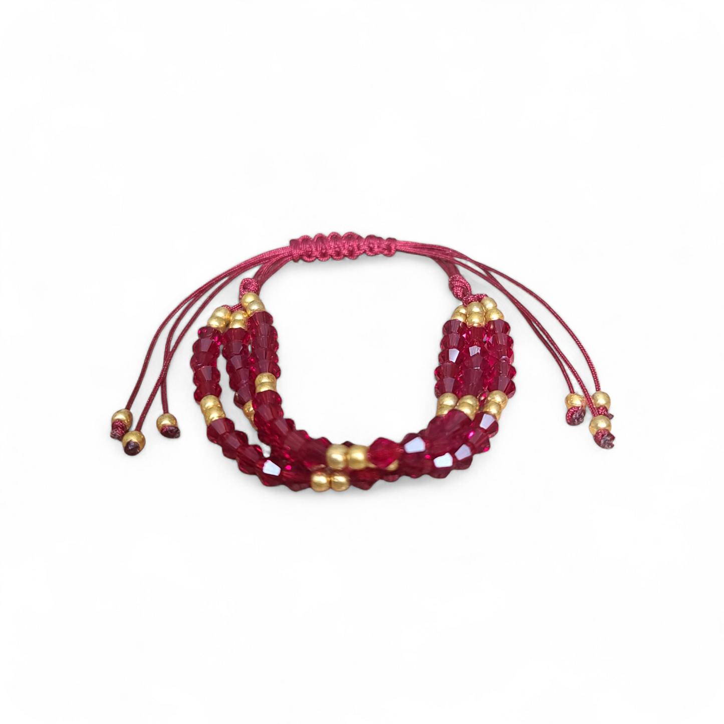 Triple Strand Beaded  Bracelet