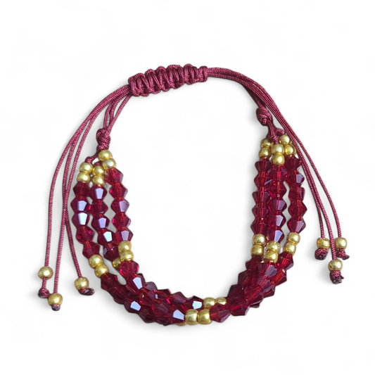 Triple Strand Beaded  Bracelet