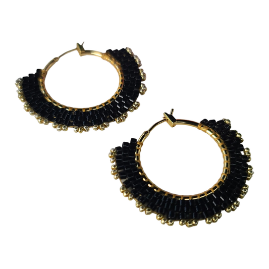 Beaded Hoop Earring