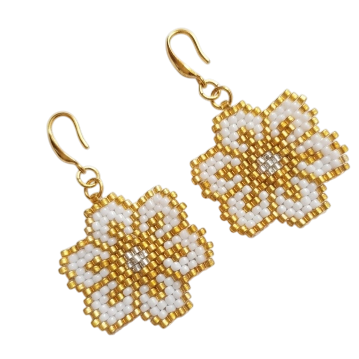 Beaded Flower Earring