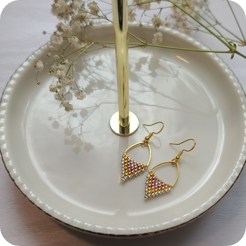 Handmade Brick Stich Earring