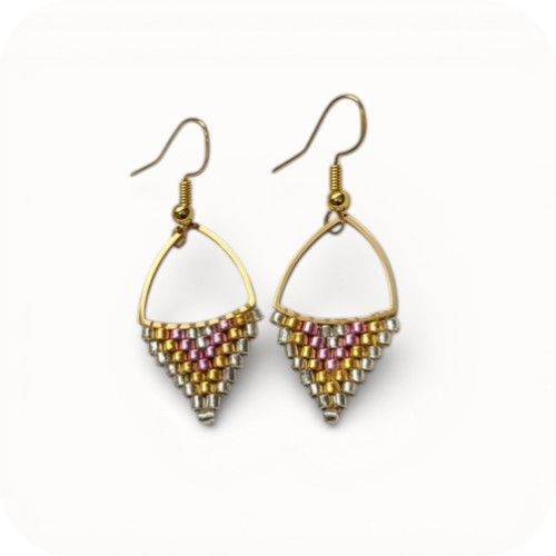 Handmade Brick Stich Earring