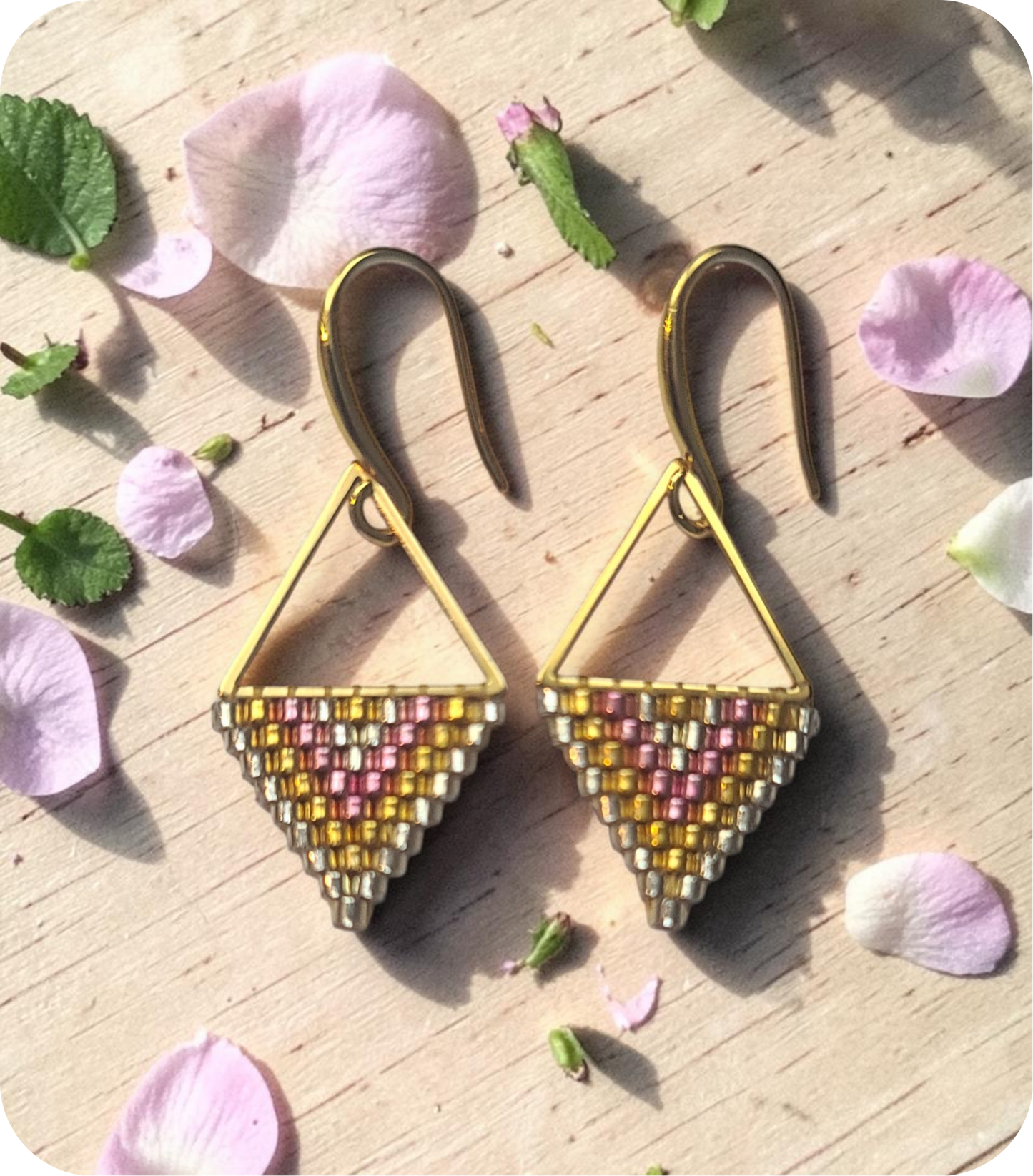 Handmade Brick Stich Earring