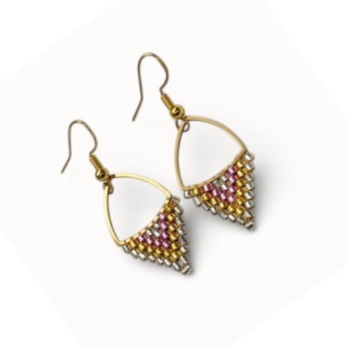 Handmade Brick Stich Earring