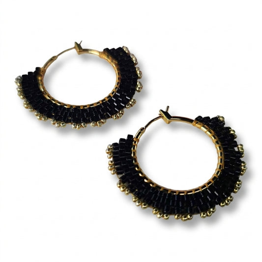 Beaded Hoop Earring
