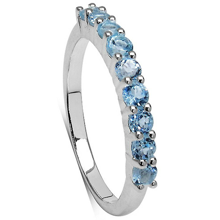 Silver Blue Topaz Ring