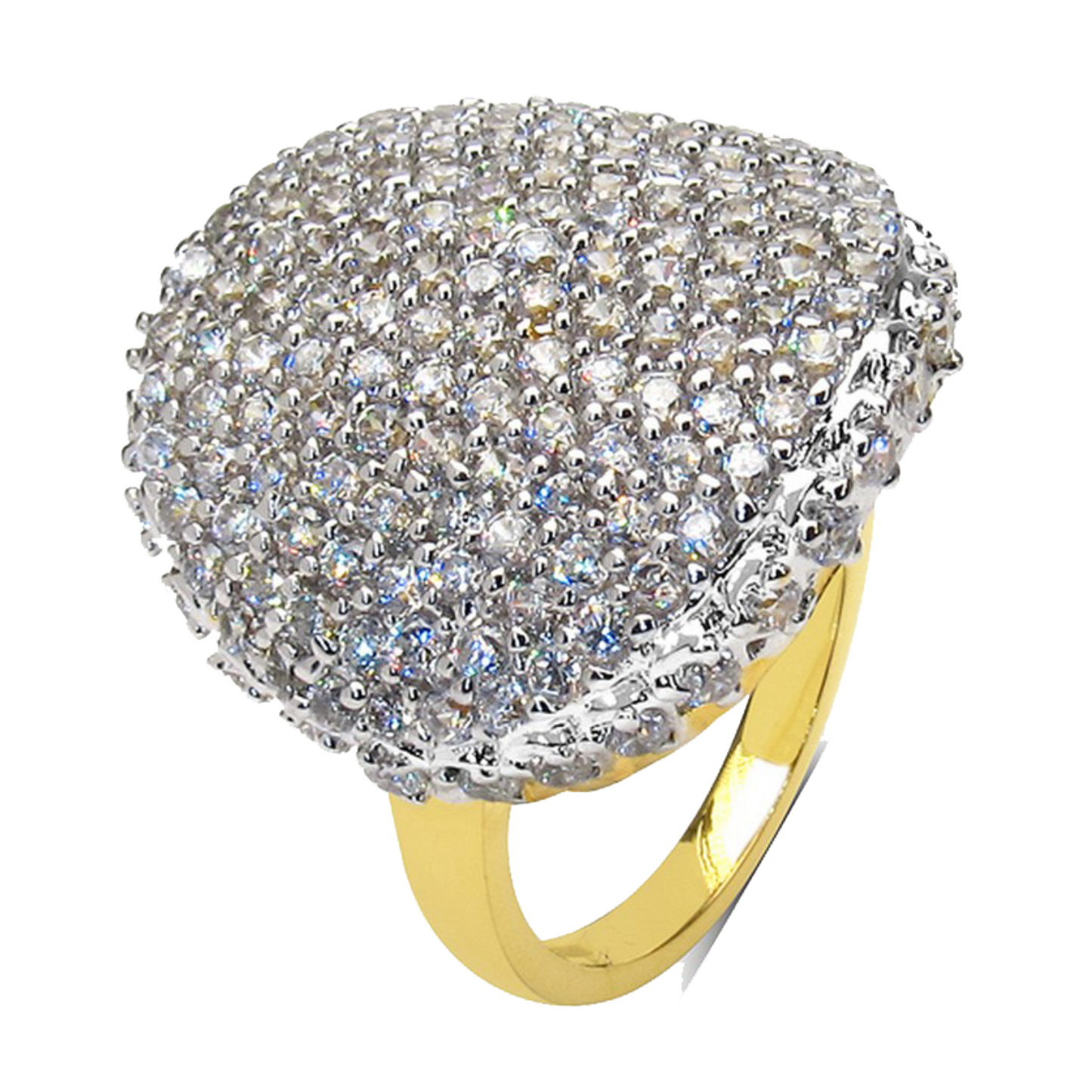 Cubic Zirconia Brass Ring