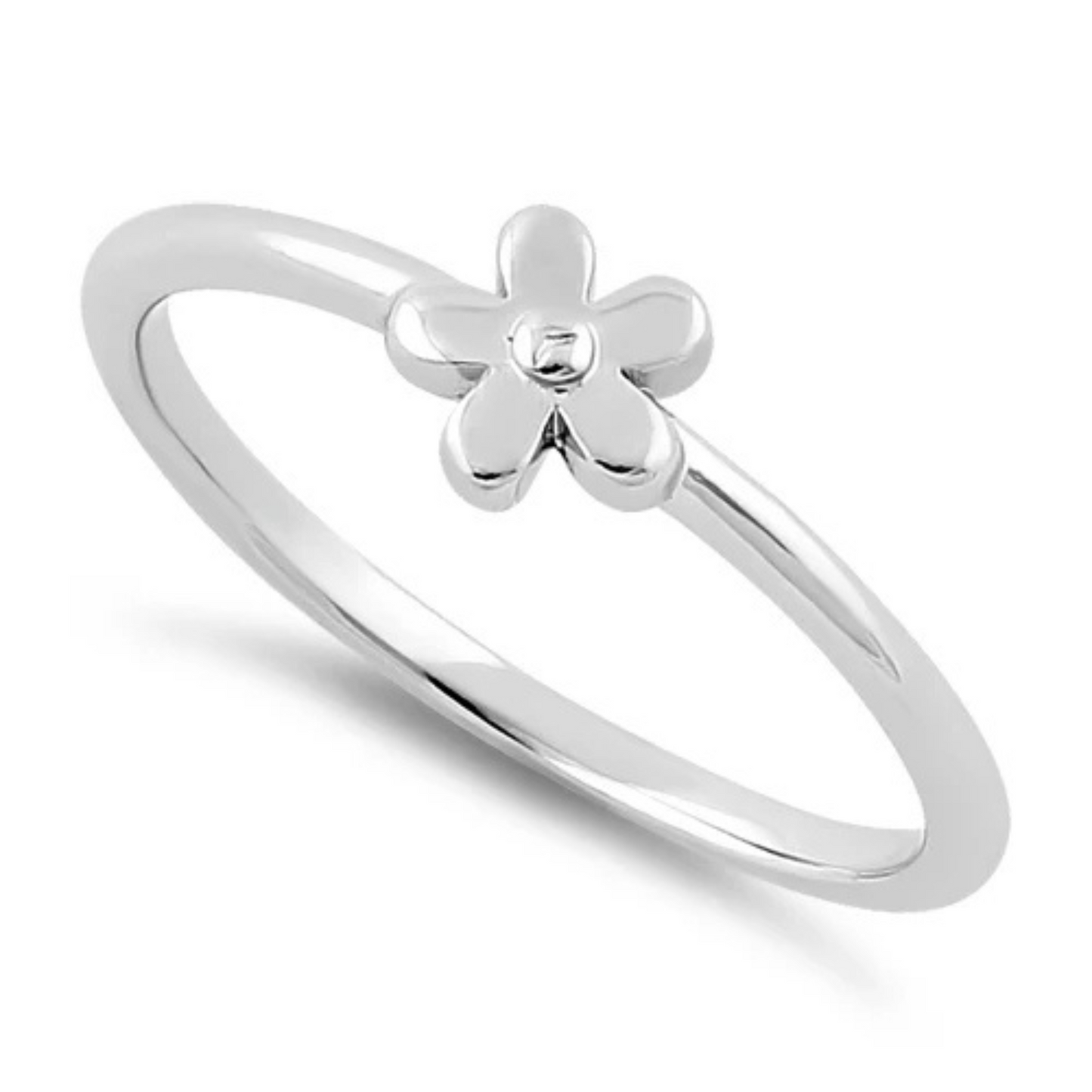 Silver Baby Flower Ring