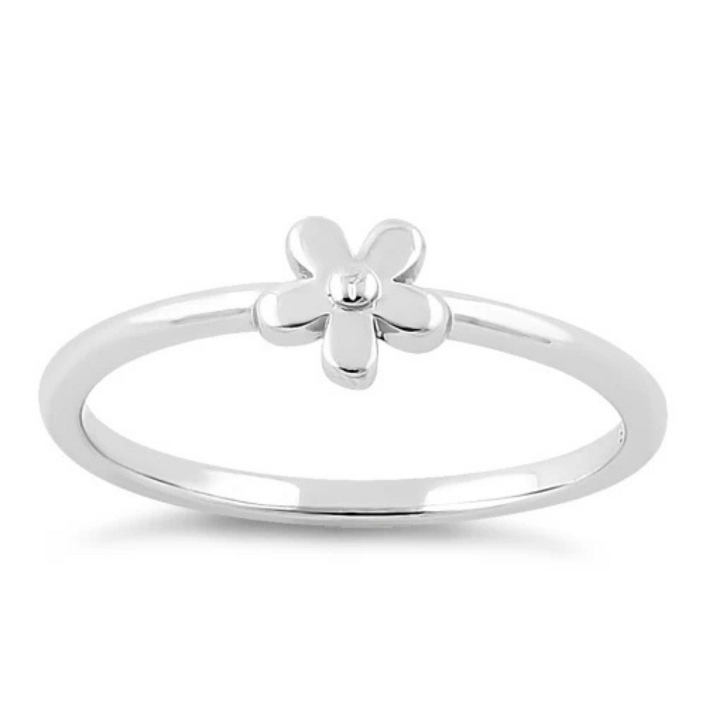 Silver Baby Flower Ring