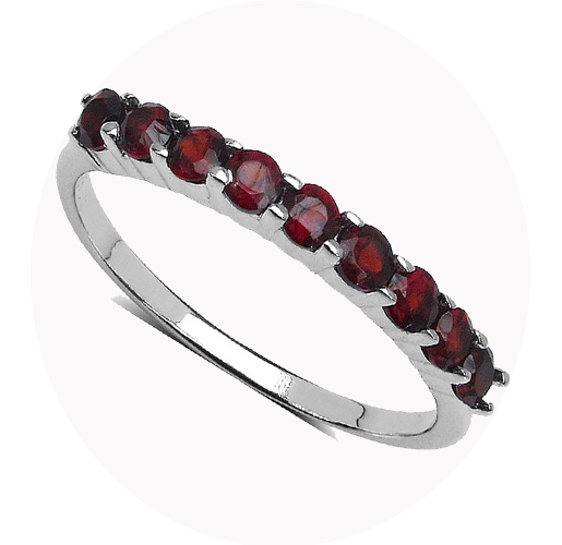 Sterling Silver Garnet Ring