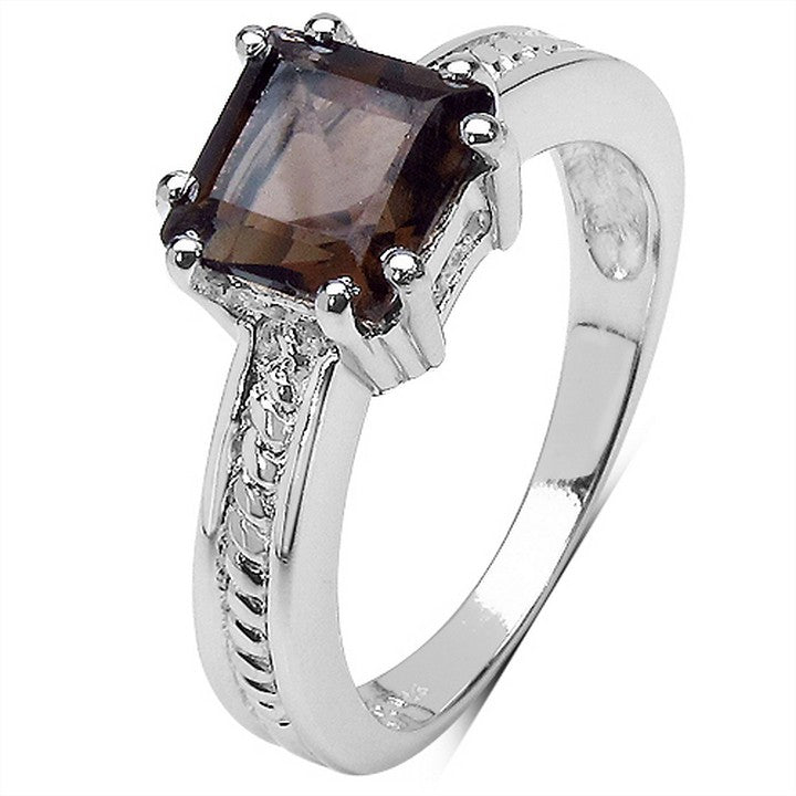 Sterling Silver Smoky Topaz Ring