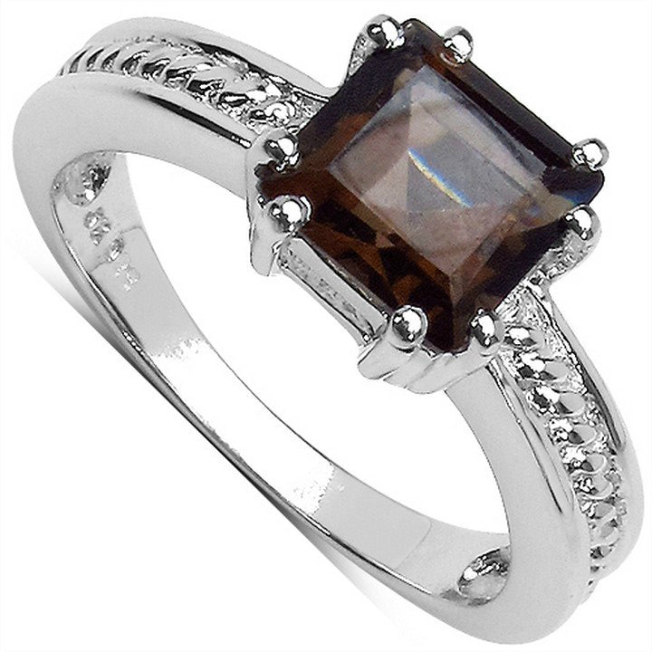 Sterling Silver Smoky Topaz Ring