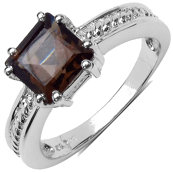 Sterling Silver Smoky Topaz Ring